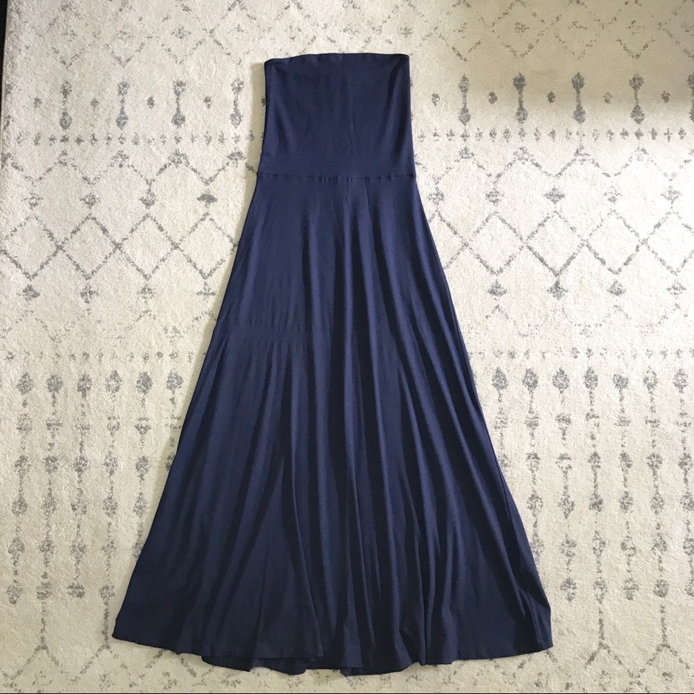 Gap navy maxi skirt or strapless dress